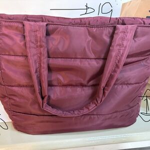 Splits59 Burgundy Quilted Tote
